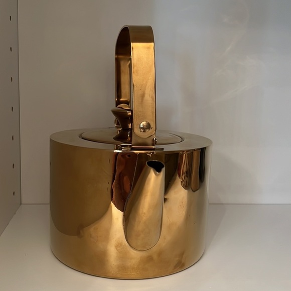 NWT GOLD METAL TEA POT 1.5 LITER - Picture 8 of 17